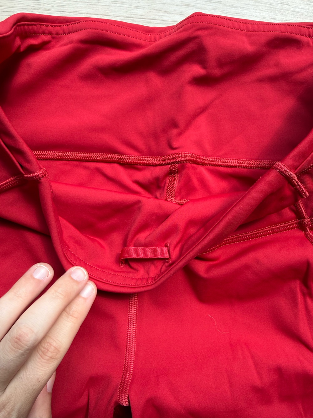 Lululemon Fast & Free High Rise Crop - Red 8 - Picture 3 of 5